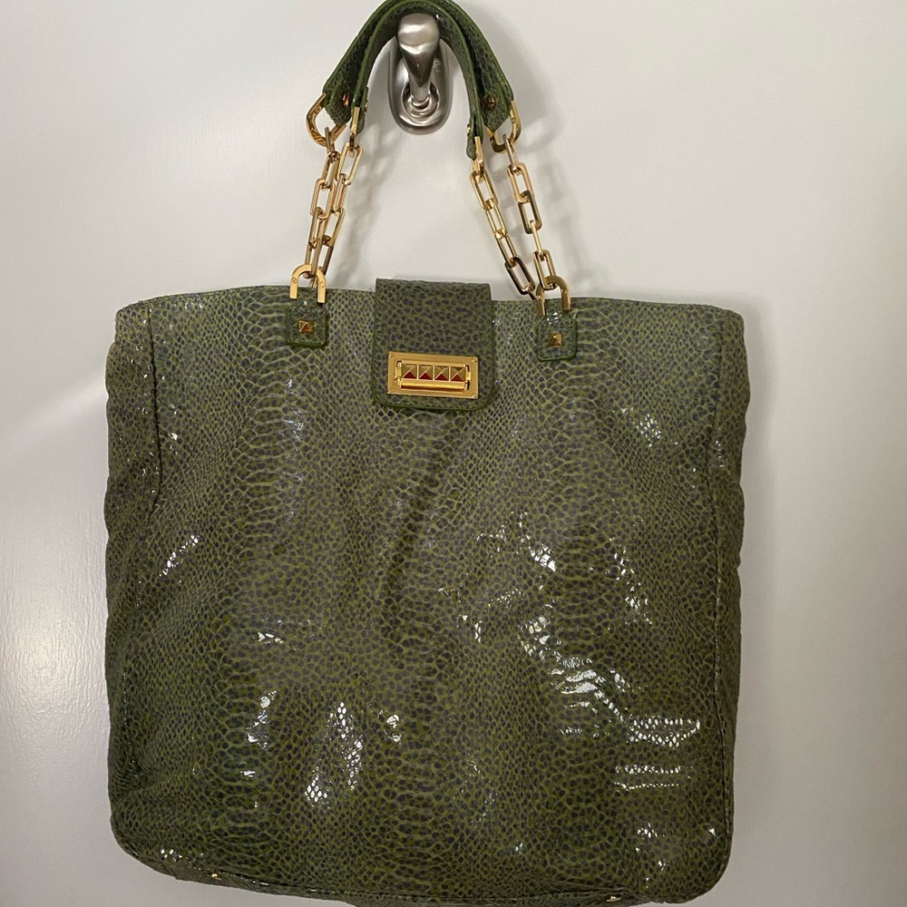 NWOT Tory Burch Suede Snakeskin Tote